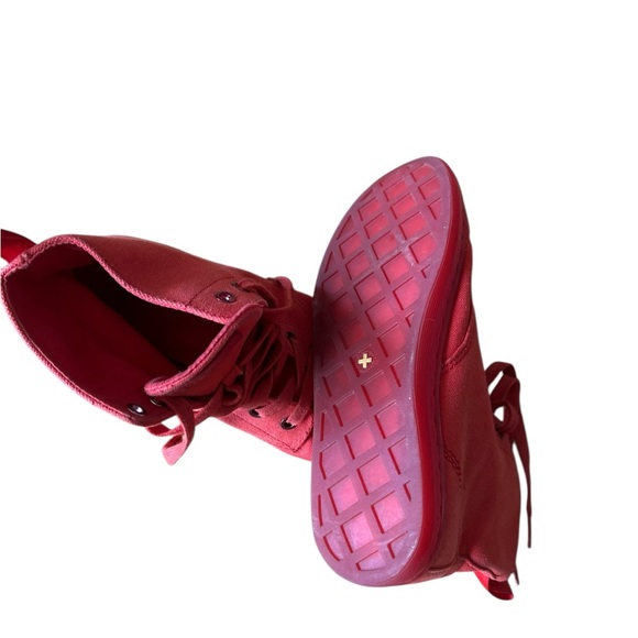 Gently Worn Dr. Martens Red Canvas Boots | Women’s Size 7 - Picture 3 of 8